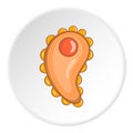 Epithelial cell icon, cartoon style