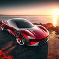 epitome of super luxury in electric cars Royalty Free Stock Photo