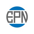 EPN letter logo design on white background. EPN creative initials circle logo concept. EPN letter design Royalty Free Stock Photo