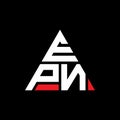 EPN triangle letter logo design with triangle shape. EPN triangle logo design monogram. EPN triangle vector logo template with red Royalty Free Stock Photo