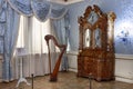 The living room of Empress Elizabeth Petrovna in the Kolomenskoye Museum Reserve, Moscow city, Russia