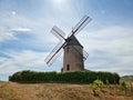 The eponymous windmill of famous french red wine situated near Romaneche-Thorins