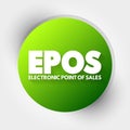 EPOS - Electronic Point of Sales acronym, business concept background Royalty Free Stock Photo