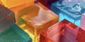 Epoxy resin of different colors close-up Royalty Free Stock Photo