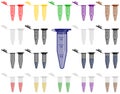 Eppendorf tube color variants Royalty Free Stock Photo