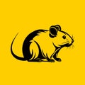 Simple Mouse or Rat Illustration Representing Animal and Wildlife Concept Royalty Free Stock Photo