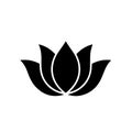 Minimalist lotus plant vector with peaceful spiritual style Royalty Free Stock Photo