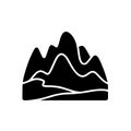Clean Minimalist Mountain River Vector Logo Icon for Nature Projects Royalty Free Stock Photo