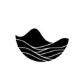 Abstract Mountain and River Vector Logo Icon for Modern Branding Royalty Free Stock Photo