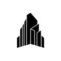 Creative Skyscraper Illustration Vector for Business Logo Design Royalty Free Stock Photo