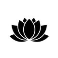Minimal Lotus Flower Vector Logo Icon for Wellness and Branding Royalty Free Stock Photo