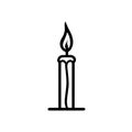 Simple Candle Flame Vector Icon Minimal Style Royalty Free Stock Photo