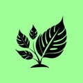 Simple Leaf Vector Icon Minimalist Design Royalty Free Stock Photo