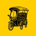 Auto Rickshaw Tuk Tuk Vector Illustration Royalty Free Stock Photo
