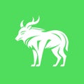 Minimalist Horned Animal Logo Vector Illustration for Branding Design Royalty Free Stock Photo