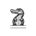 Crocodile Head Mascot Logo Fierce Vector Graphic Royalty Free Stock Photo