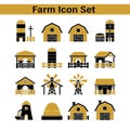 Simple Farm Icons For App Website Vector Illustration Royalty Free Stock Photo