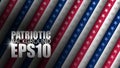 EPS10 background. 3D Patriotic background with US flag colors.
