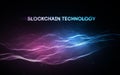 EPS 10. Blockchain technology background. Cryptocurrency fintech block chain network and programming concept. Abstract Royalty Free Stock Photo