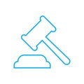 eps10 blue vector auction line icon Royalty Free Stock Photo