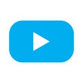 eps10 blue vector play button solid icon