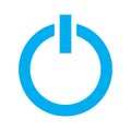 eps10 blue vector power button icon Royalty Free Stock Photo