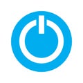 eps10 blue vector power button icon Royalty Free Stock Photo