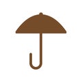 eps10 brown umbrella solid icon