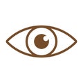 eps10 brown vector eye line icon