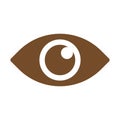 eps10 brown vector eye solid icon