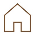 eps10 brown vector home line icon