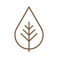 eps10 brown vector leaf line icon,