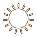 eps10 brown vector sun line icon