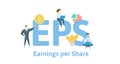 EPS, Earning Per Share. Concept with keywords, letters and icons. Flat vector illustration. Isolated on white background Royalty Free Stock Photo