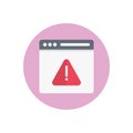 Error vector flat color icon Royalty Free Stock Photo