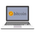 Bitcoin payment  which can easily modify or edit Royalty Free Stock Photo