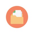 Folder vector flat color icon Royalty Free Stock Photo