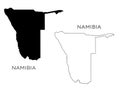 Nambia map silhouette