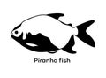 Piranha Fish silhouette