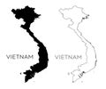 Vietnam map silhouette Royalty Free Stock Photo