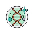 Genetics vector flat color icon Royalty Free Stock Photo