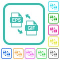 EPS GIF file conversion vivid colored flat icons