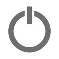 eps10 grey vector power button icon Royalty Free Stock Photo