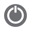 eps10 grey vector power button icon Royalty Free Stock Photo