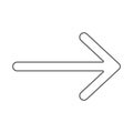 eps10 grey vector right arrow line icon