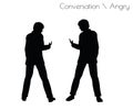 EPS 10 illustration of man in Conversation Angry pose on white background Royalty Free Stock Photo