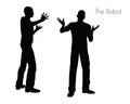 EPS 10 illustration of a man in The Robot pose on white background Royalty Free Stock Photo