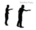 EPS 10 illustration of a man in Standing Angry pose on white background Royalty Free Stock Photo