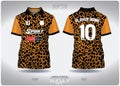 EPS jersey sports shirt vector.yellow cheetah leopard pattern design, illustration, textile background for sports poloshirt,