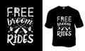 Free broom rides, Halloween t-shirt design.